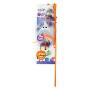 All For Paws Furry Ball Fluffer Wand in Orange