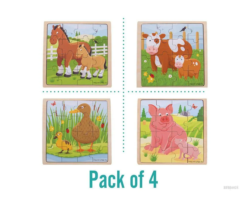 Animal Puzzles Pack of 4 (Pk 2)