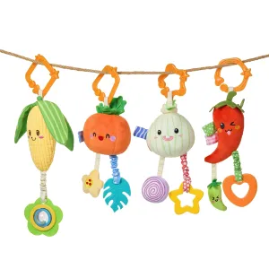 Baby toy hanging vegetable rattles coin pepper, onion, pumpkin stroller mobile toys plush soft rattles for babies infant 0 Month 