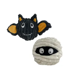 Bat and Mummy Spike Ball Dog Toy