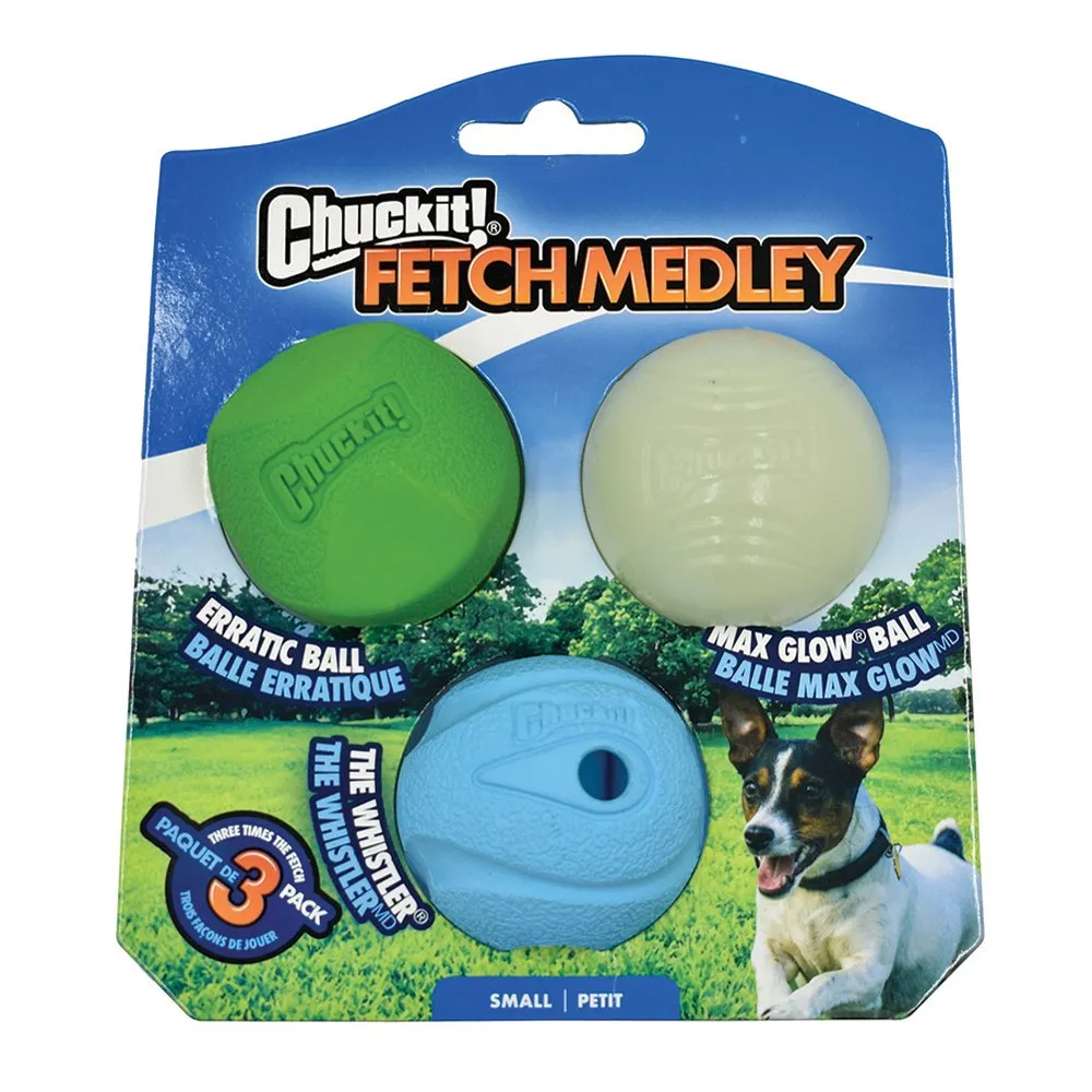 Chuckit Fetch Medley Small Dog Toy Set 3 pack