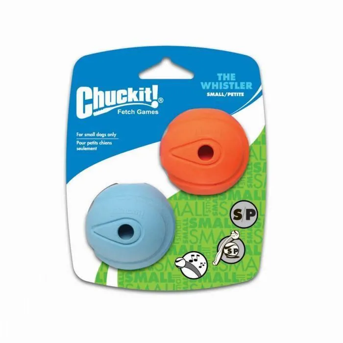 Chuckit Whistler Ball Small Dog Toy 2 Pack