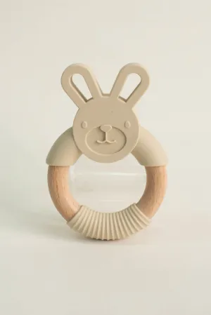 Cream Bunny Teething Ring