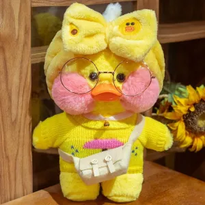 Duck Plush Clothes Plushie Soft Figures Plush Yellow Pink White 30CM Cute LaLafanfan Duck Ins Animal Doll Toys Gifts For Girls