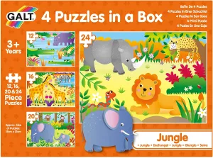 Galt 4 Puzzles In A Box - Jungle