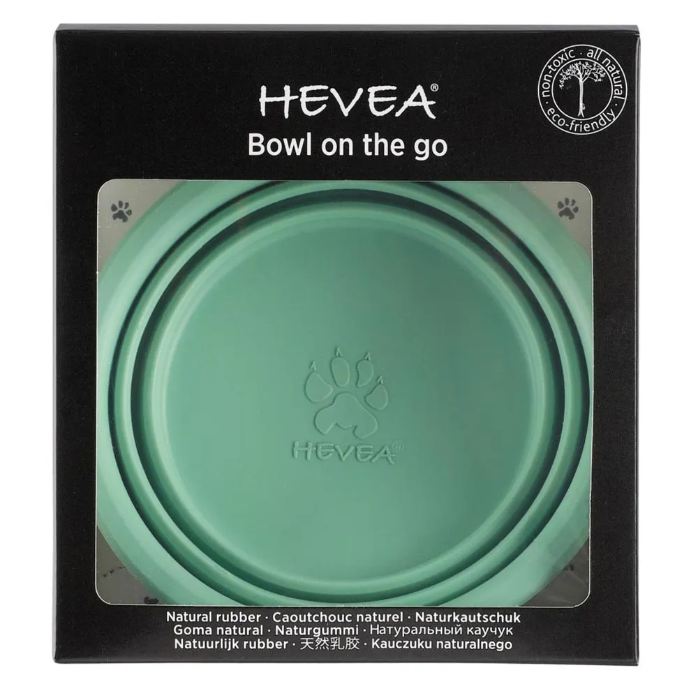 Hevea Dog Bowl On The Go - Pale Mint