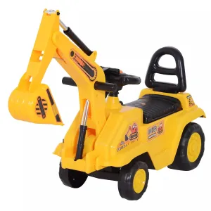 HOMCOM NO POWER 3 in 1 Toy Excavator Scooter Pulling Cart Pretend Play construction truck Hom  Com