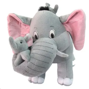 HUG 'n' FEEL SOFT TOYS Plush Puppets… Plush & Stuffed Toys (Elephant with 2baby 32cm)