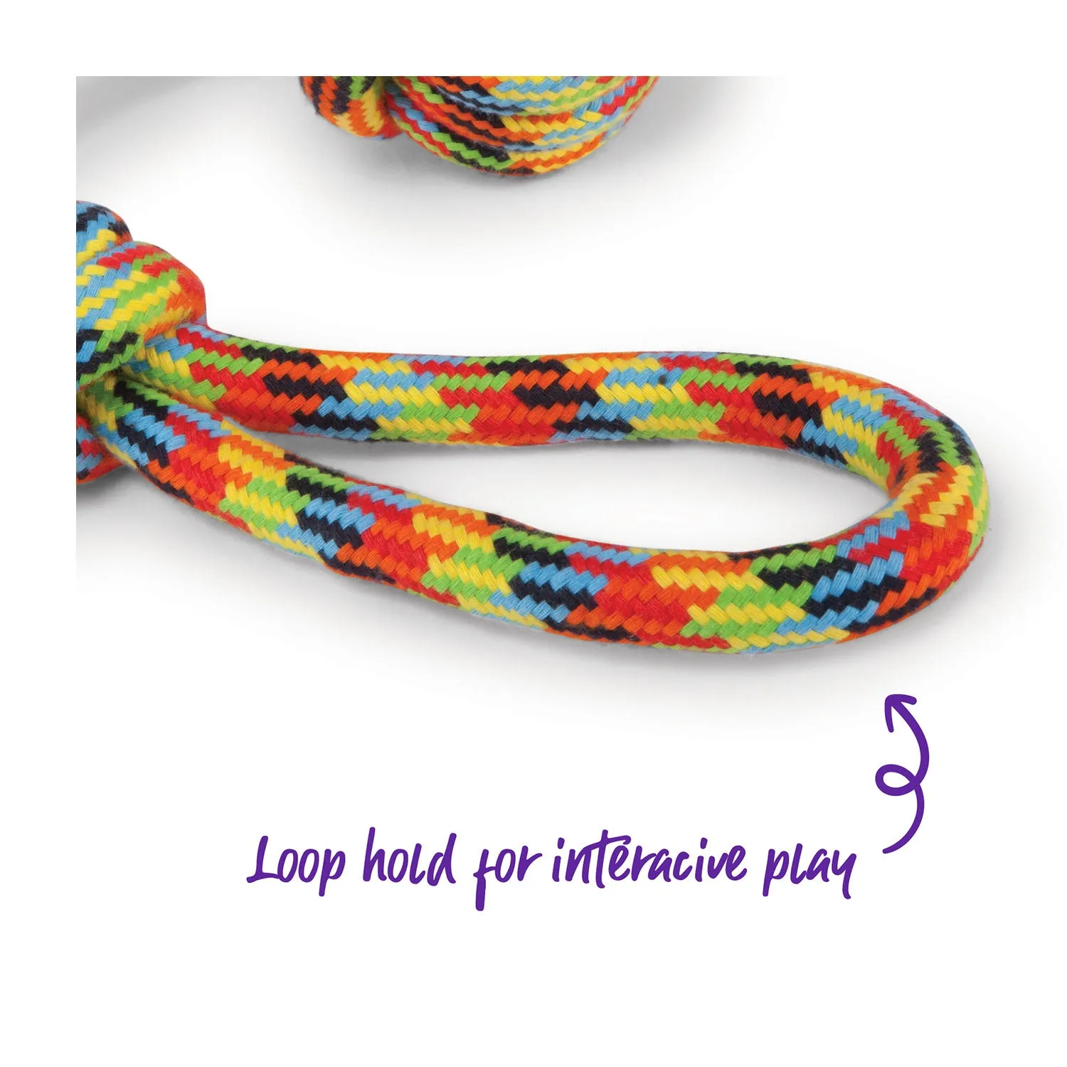 Kazoo Braided Rope Sling Knot Ball Dog Toy