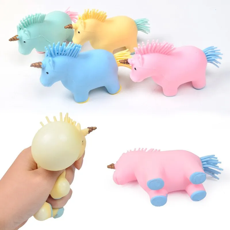 Luminous Unicorn Stress Balls Toy Squeeze Toys Stress Relief Fidget Squishy Kawaii Stress Ball For Adult Kid Stress Relief Toys