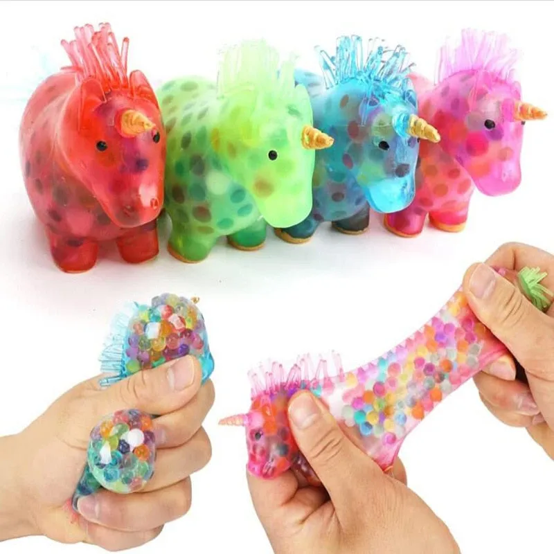 Luminous Unicorn Stress Balls Toy Squeeze Toys Stress Relief Fidget Squishy Kawaii Stress Ball For Adult Kid Stress Relief Toys