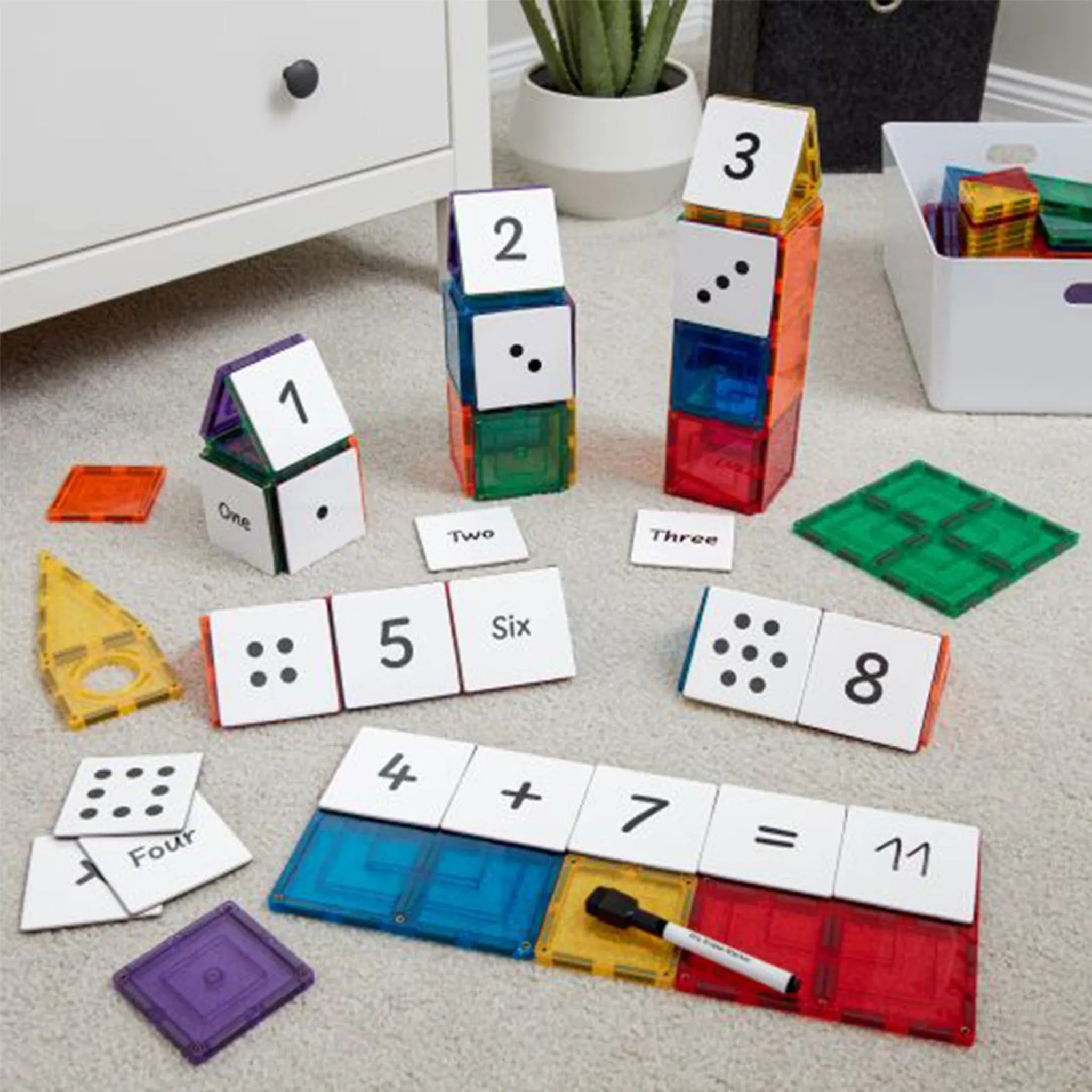 Magnetic Tile Topper - Numeracy Pack 40 pieces