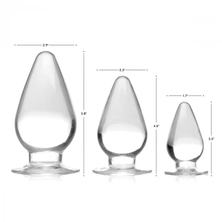 Master Series Triple Cones 3pc Anal Plug Set