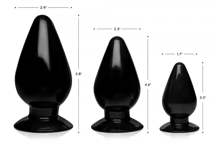 Master Series Triple Cones 3pc Anal Plug Set