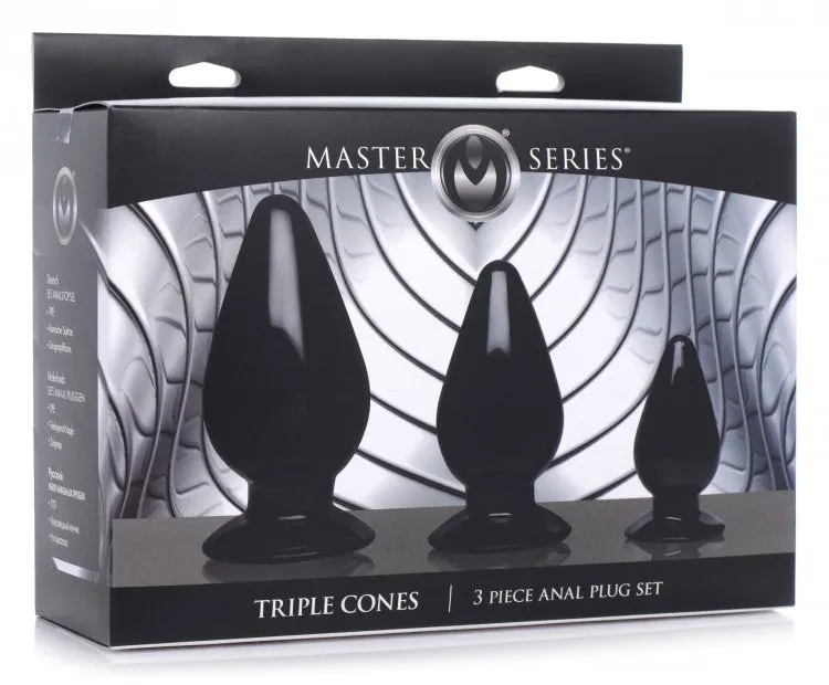 Master Series Triple Cones 3pc Anal Plug Set