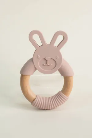 Pink Bunny Teething Ring