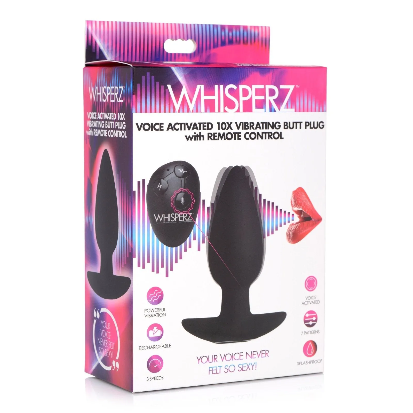 Voice Activated 10x Vibrating Butt Plug With Remote Control