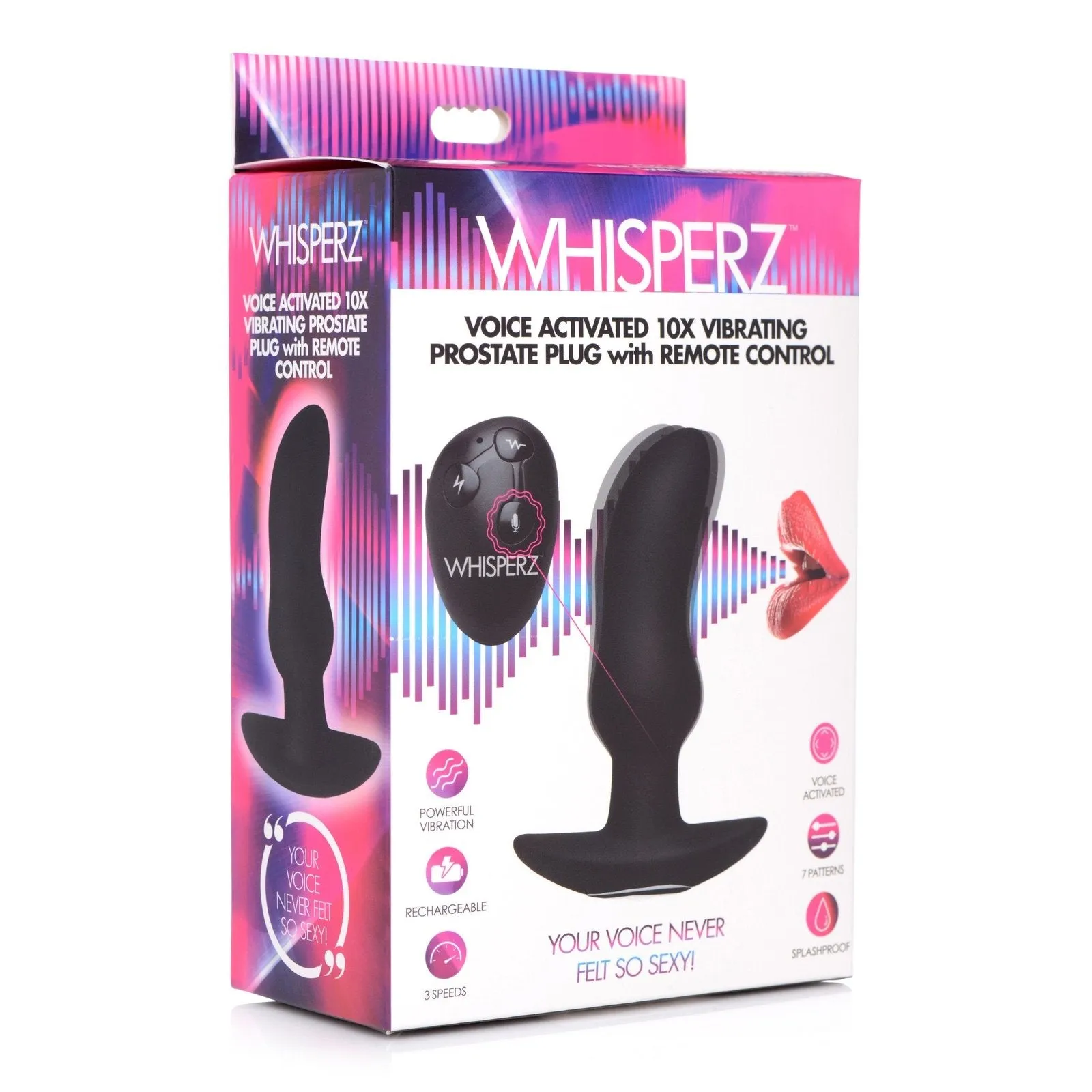 Voice Activated 10x Vibrating Prostate Plug With Remote Control