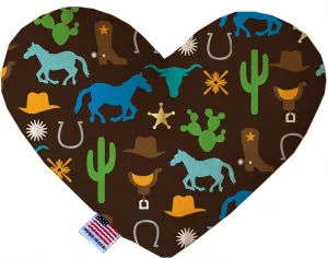 Western Fun 8 Inch Canvas Heart Dog Toy