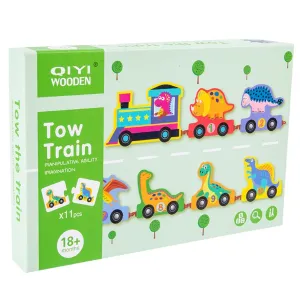 Wooden Educational Tow Train