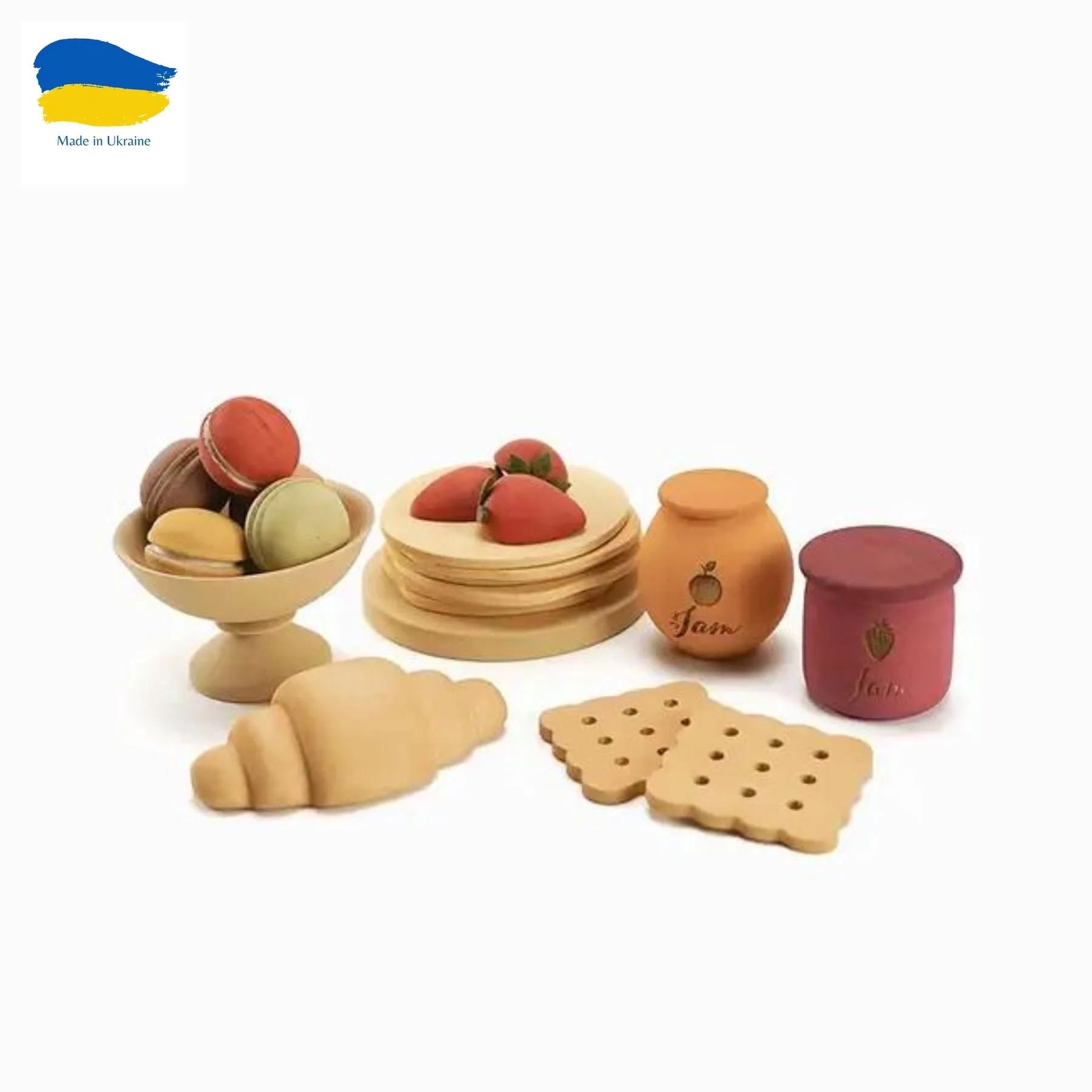 Wooden Play Food Set, Desserts