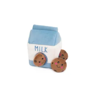 Zippy Paws Milk and Cookies Burrow Dog Toy