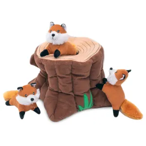 Zippy Paws Stump and Foxes Burrow Dog Toy